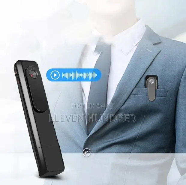 1080p Mini Video Camera Smart Voice Recording Disk Collar Clip · Photo 1