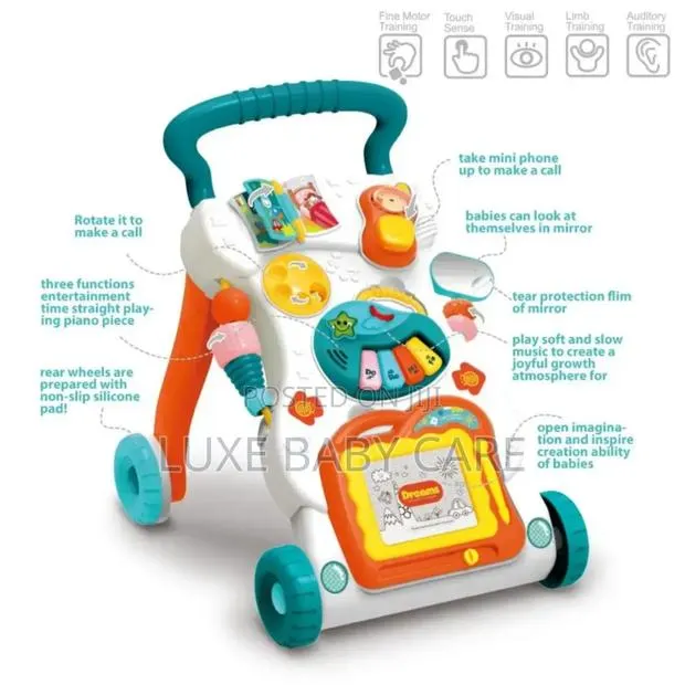 Baby Push Walker Walker With Adjustable Speed 3 in 1 - Multi · Photo 3