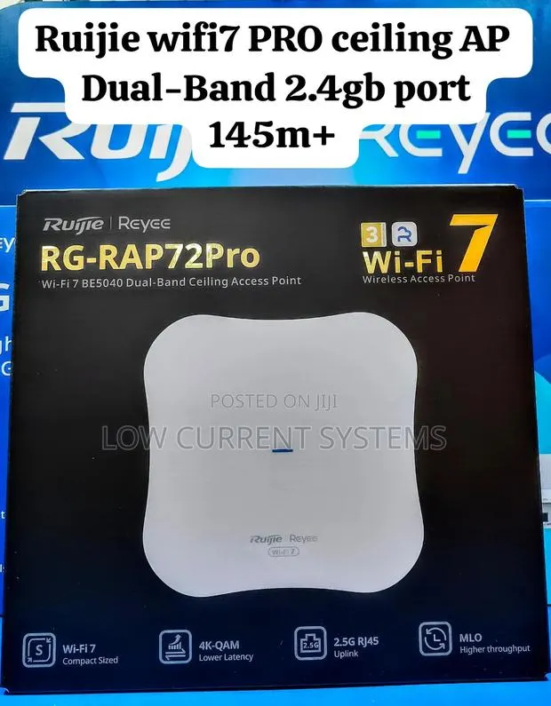 Ruijie Wifi 7 Pro Ceiling Ap 145m+ Access Point Dual Band Be5040 · Photo 1