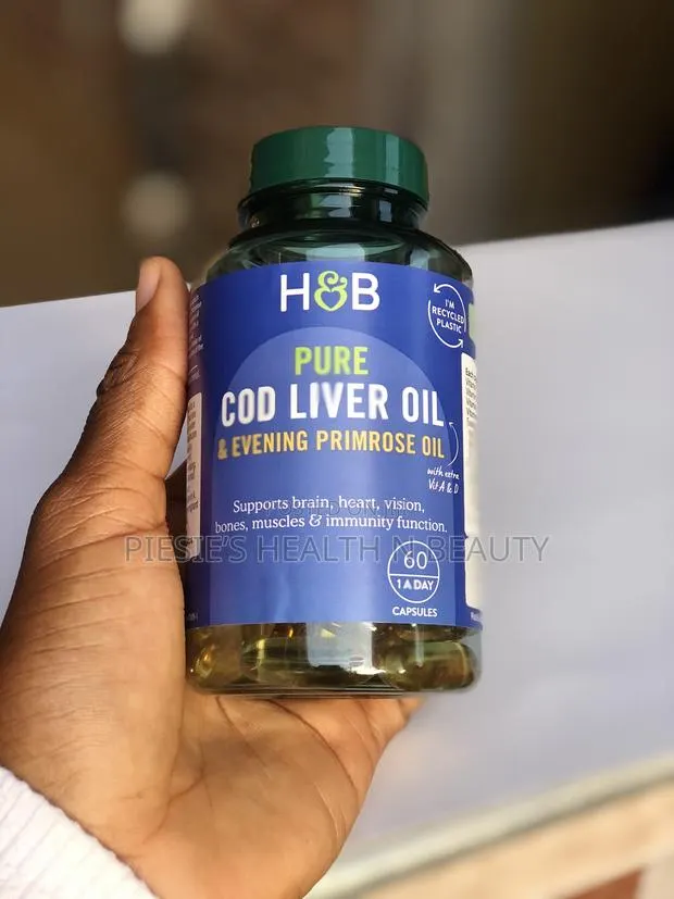H B Pure Cod Liver Oil With Evening Primrose Oil 500mg 60s · Photo 1