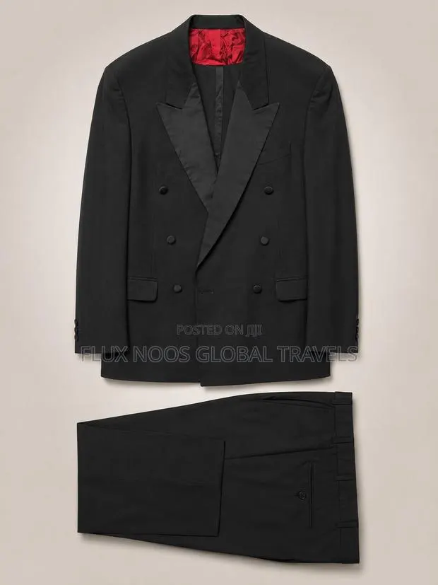 Men's Black Double-Breasted Suit – UK 40 / EU 50 · Photo 1