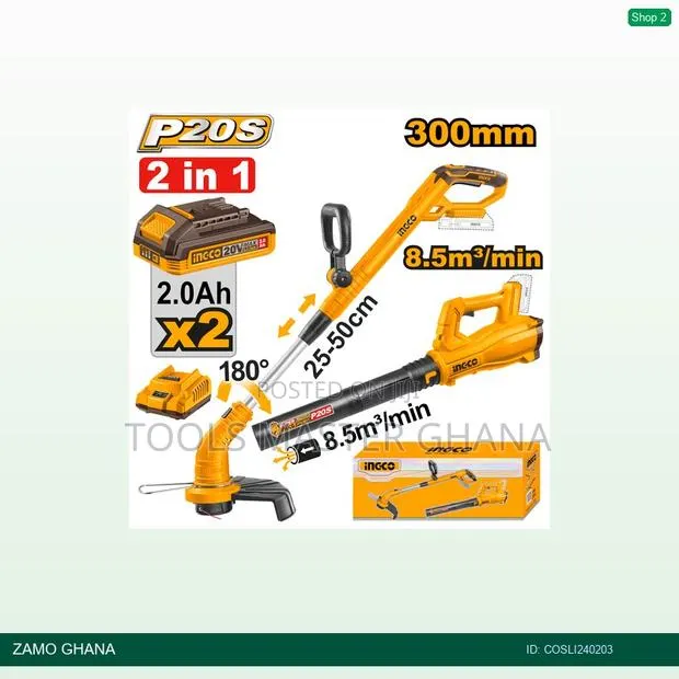 Cordless Blower Grass Trimmer 20v 2 - Cosli240203 · Photo 1