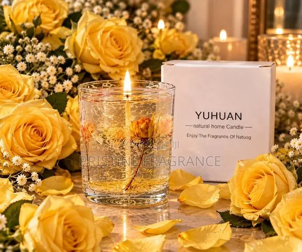 Twilight World Yellow Rose Gel Scented Candle · Photo 1