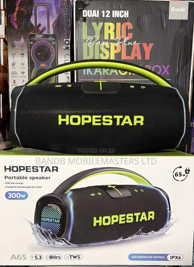 Hopestar A65 300w Bluetooth Speaker – Waterproof Ipx6, Tws, RGB Lights · Photo 1