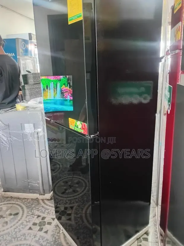243l Black Elegant Refrigerator With Clear Shelves. · Photo 1