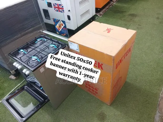 Unitek 50x50 4-Gas Burner Cooker With Large Oven – Quality Kitchen · Photo 1