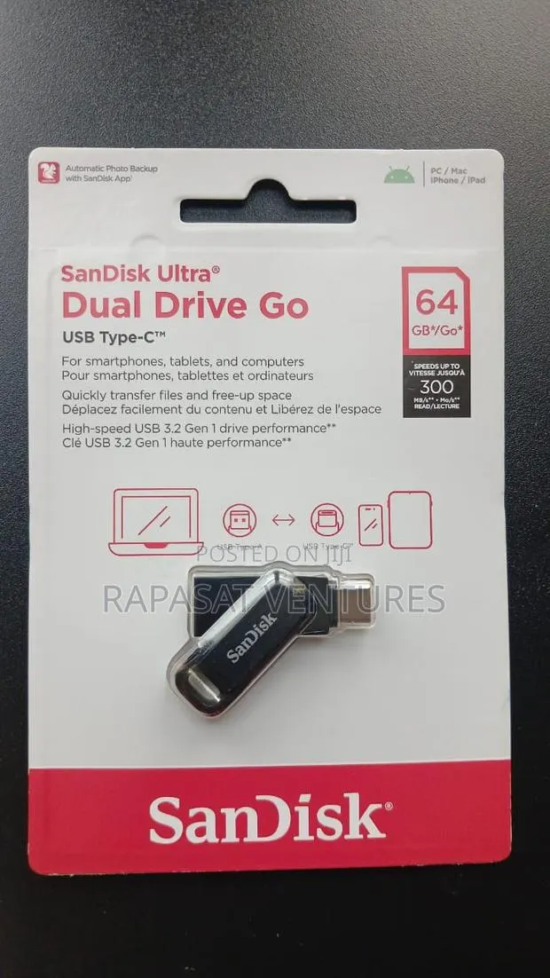 SanDisk Ultra Dual Drive Go USB Type-C - 64GB (Black) · Photo 1
