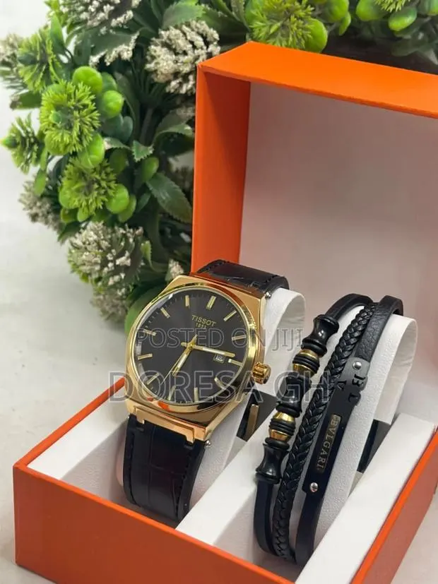Casio Leather Watch With Stainless Steel Bracelet – Gift Set for Men · Photo 1