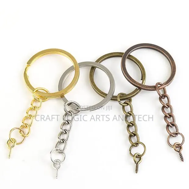Keychains + Eye Screw For Epoxy Resin Key Holders 10pcs 3cm · Photo 1
