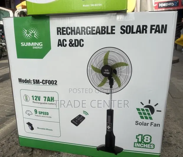 Suiming Energy Rechargeable 18 Solar Fan · Photo 1