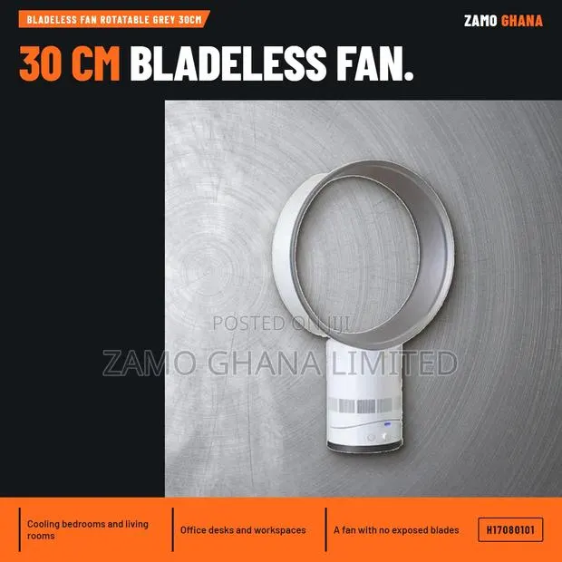 Bladeless Fan Rotatable Grey 30Cm - H · Photo 1