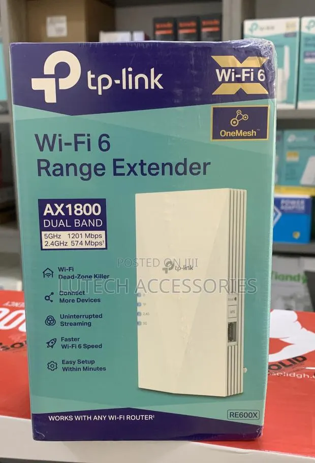 Tp Link Wi-Fi 6 Range Extender Ax1800dual Band Re600x · Photo 1