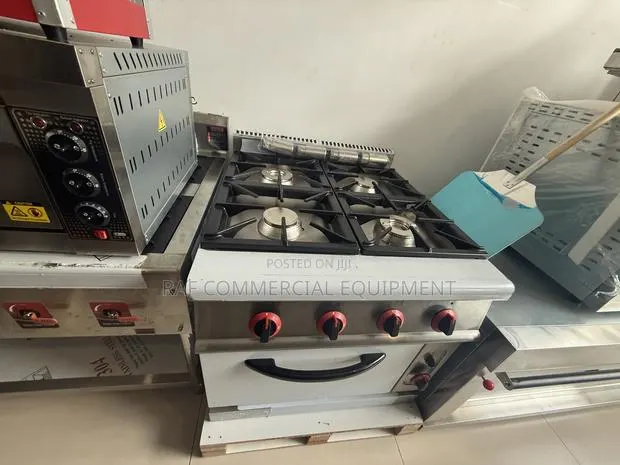Commercial Stainless Steel 4 Burner Cooker Stove With Oven · Photo 1