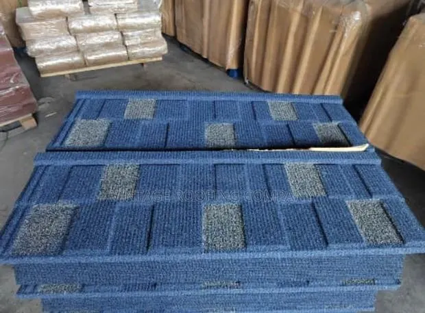 Blue With Brown Touch Quality Euro Tiles Roofing Sheet · Photo 1