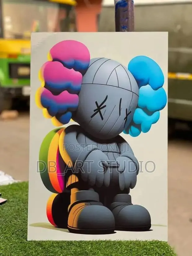 Luxury Kaws-Inspired Glass Art Frame(Modern Wall Decor) Picture Frame · Photo 1