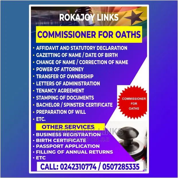 Commissioner for Oaths and Other Services · Photo 1