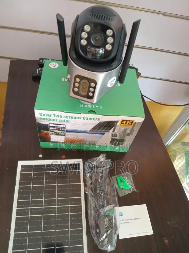 Solar Powered Dual Lens CCTV Camera V380 Pro Wifi/4g Sim · Photo 1