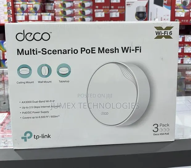 Deco X50- Poe Multi-Scenario Poe Mesh Wifi Ax3000 Dual Band Wifi6 · Photo 1
