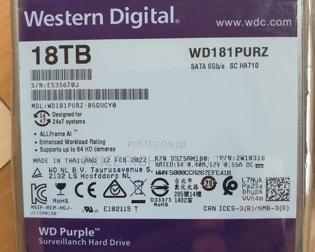 Brand New Sealed 18tb Surveillance Hard Drive · Photo 1
