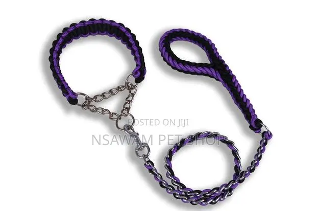 Nylon Woven Pet Chain Plus Leash Collar · Photo 1