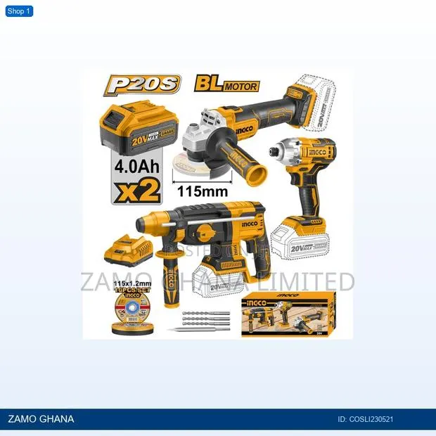 Cordless Set Rotary Hammer Grinder Driver - Cosli230521 · Photo 1