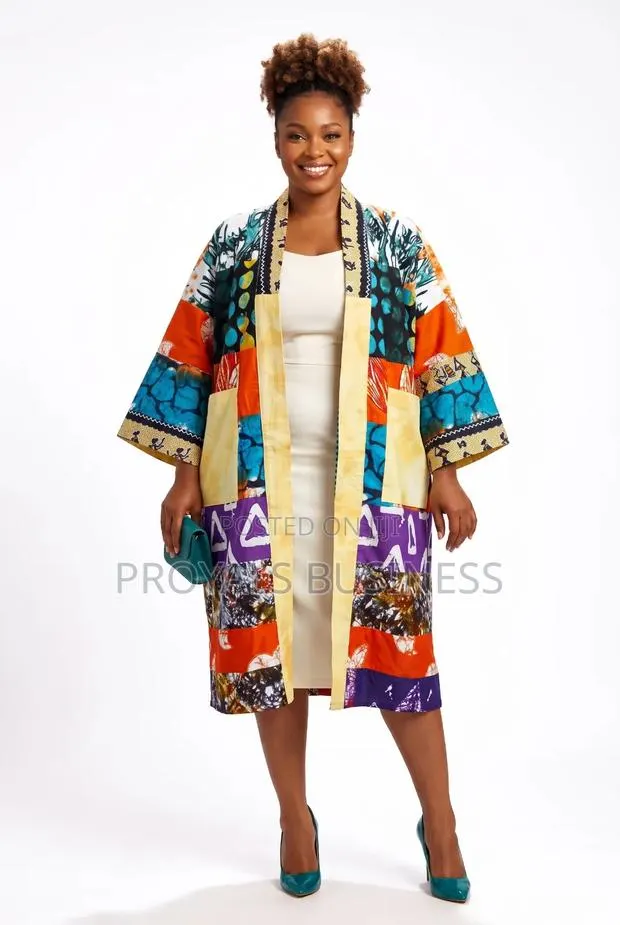 Ankara Kimono Patchwork Jacket · Photo 1