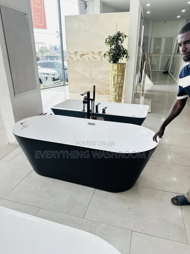 Free Standing Bathtub_black Bathtub_jacuzzi Bath With Standing Shower · Photo 2