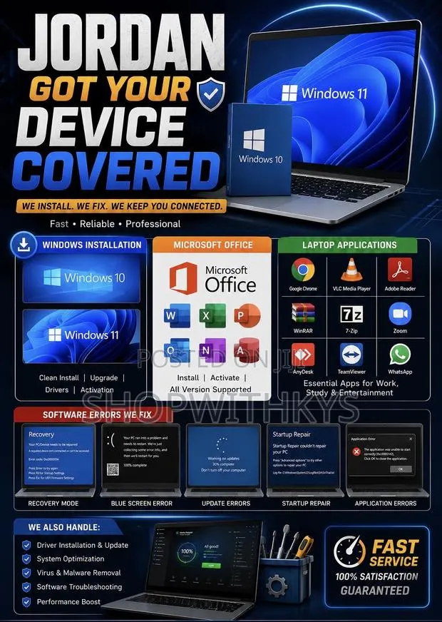 Windows Installation, Application Installation and PC Software Support · Photo 1