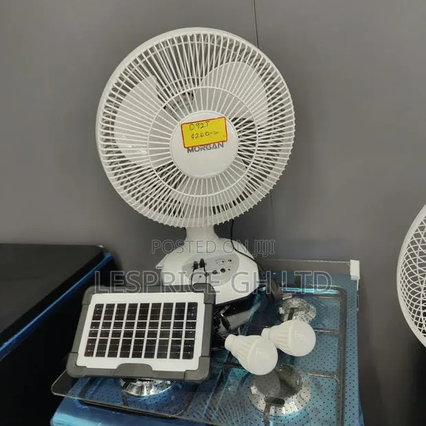 Long Lasting Original Rechargeable Fan With Solar Panels and Led Light · Photo 1