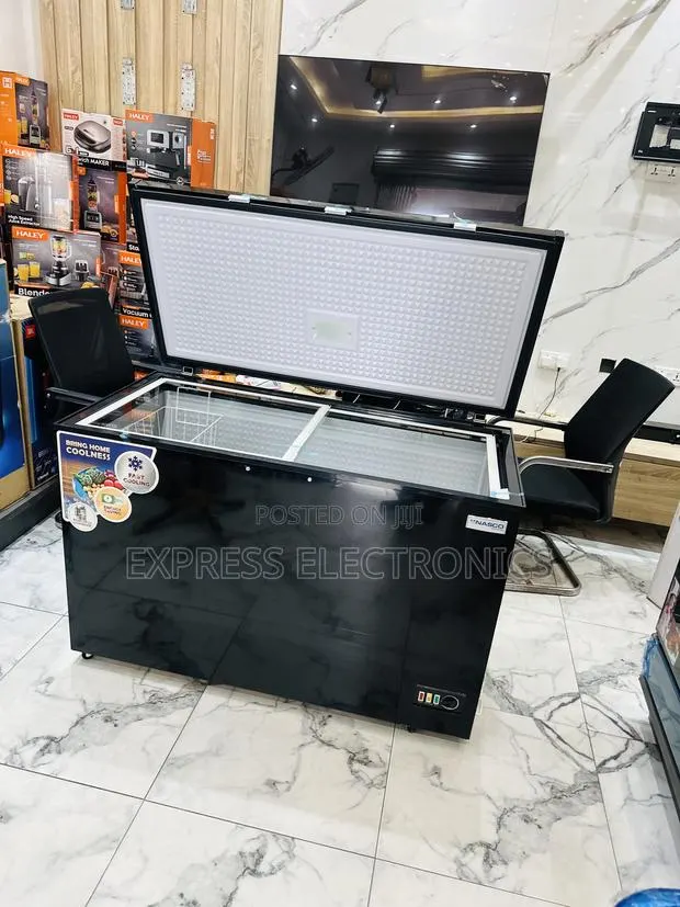 Quality Sleek Chest Freezer Single Door 400l——-Nasco Black · Photo 1