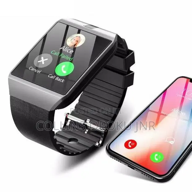 Smart Watch Touchscreen, Camera, Sim Memory Card Support (Silver) · Photo 1