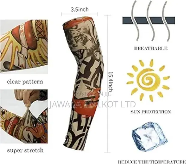 Tattoo Arm Sleeves To Cover Arms 01 Pair Sun Protection Stretchable · Photo 1