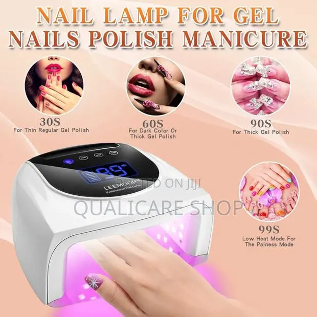 Rechargeable Cordless Uv Led Nail Lamp, 96w · Photo 1