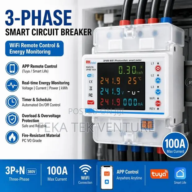 3 Phase Smart Meter, Curcuit Breaker (Wifi) · Photo 1