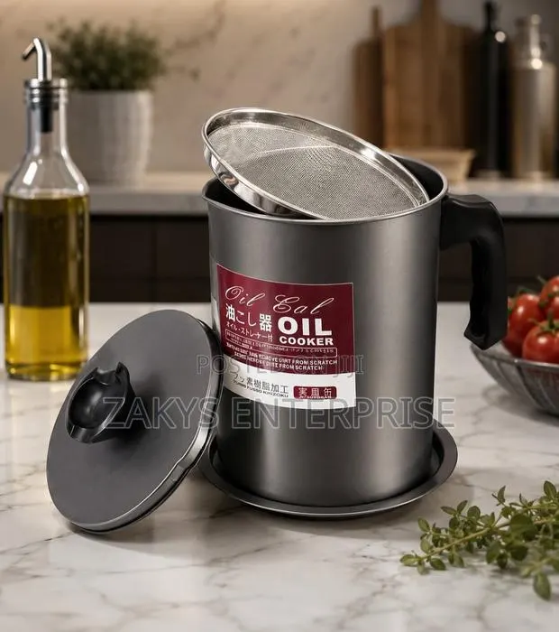 Stainless Oil Storage Cup With Strainer Lid · Photo 1