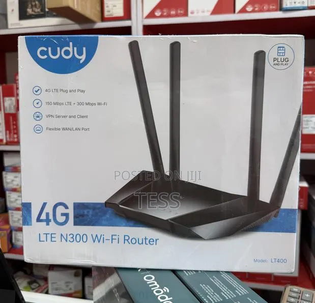 Cudy Universal Wifi 4g Lte Cat4 Router 5dbi High Gain Antennas Lt400 · Photo 1
