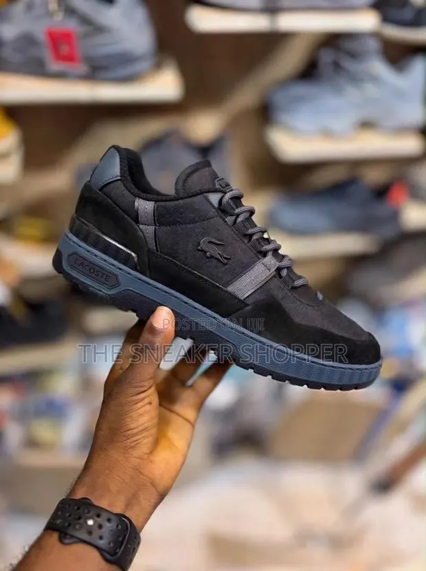 Lacoste Urban Breaker - Triple Black With Blue Grey Midsole · Photo 1