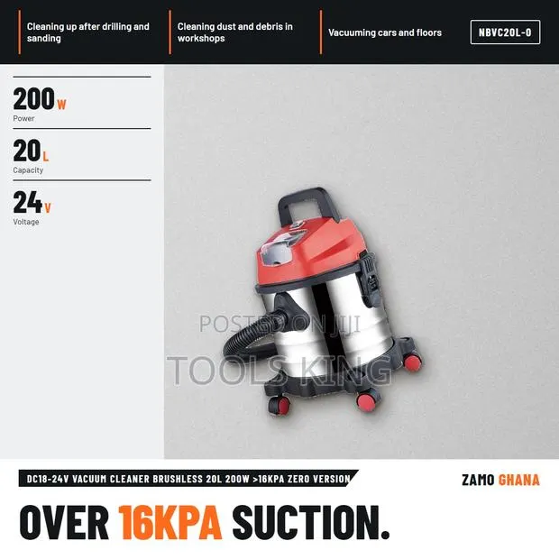 Dc18-24v Vacuum Cleaner Brushless 20L 200W >16Kpa Zero Ver - NBVC20L-0 · Photo 1