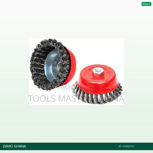 Cup Brush 3 Inch Twisted M14 75mm Grado - H · Photo 1