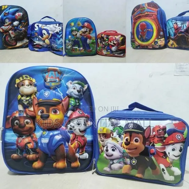 Cartoon Character School Bag and Lunch Bag · Photo 2