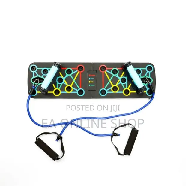 Multifunctional Exercise Foldable Press Push Up Board Resistant Band · Photo 1