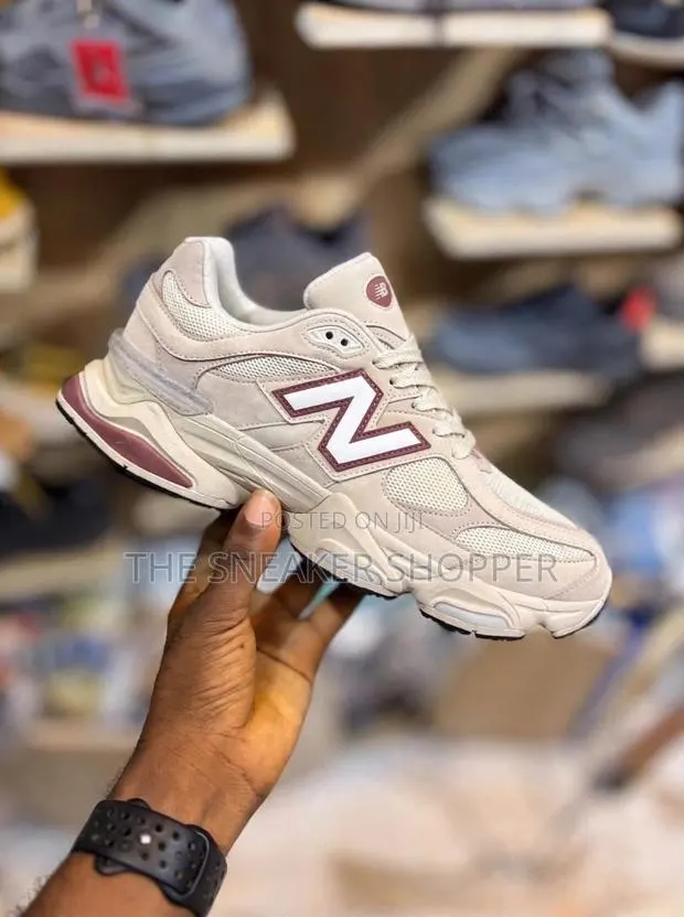 New Balance 9060 - Beige / Linen / Burgundy · Photo 1