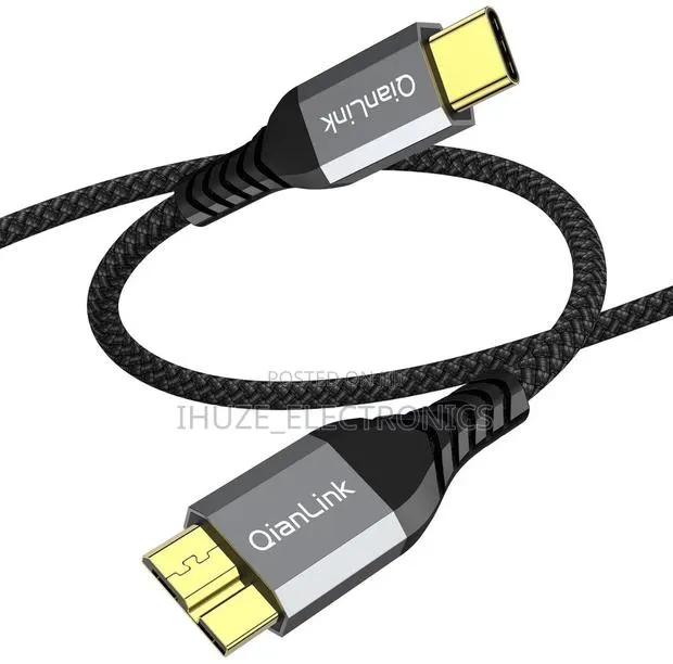 10Gbps Micro-B to USB-C External Hard Drive Cable (1.6FT Long) · Photo 1