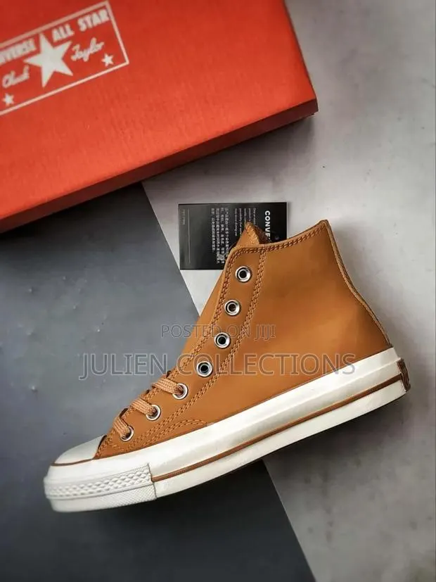 Converse All Star Leather White Brown · Photo 1