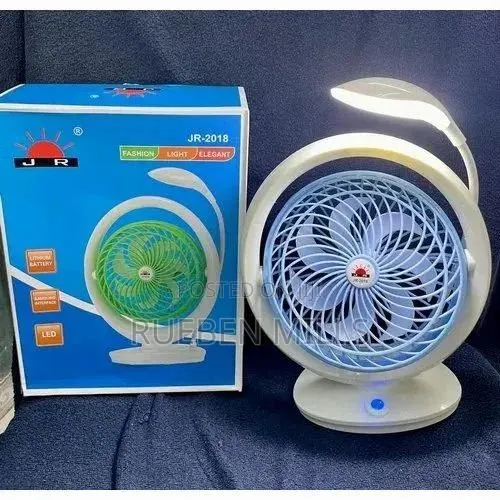 Rechargeable 7 Inch Table Fan With 21 Led Light Jr-2018 · Photo 1