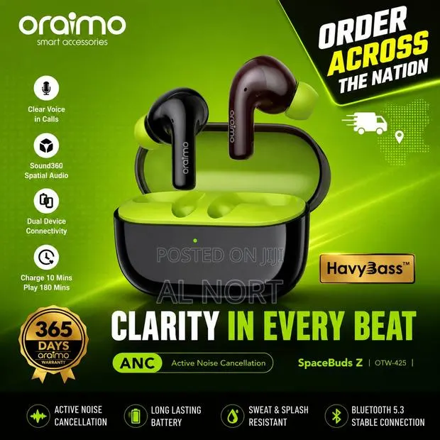 Oraimo Spacebuds Z Otw-625 True Wireless Bluetooth Earbuds With Anc · Photo 1