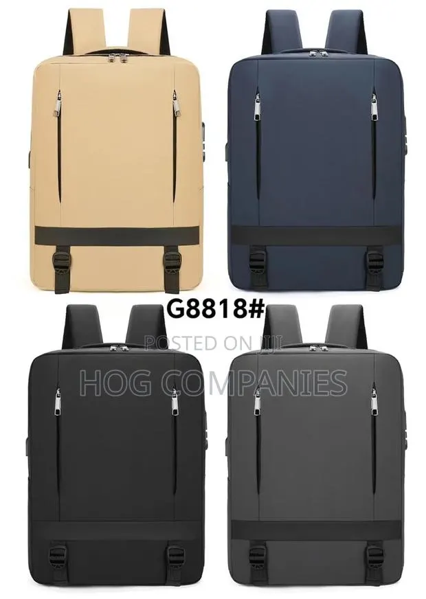 Multifunctional Double Zipped Laptop Backpack · Photo 1