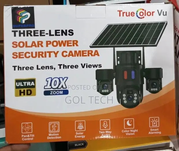 3 Lens Solar Security Wifi Camera 15mp Ultra Motion Detector 10x Zoom · Photo 1