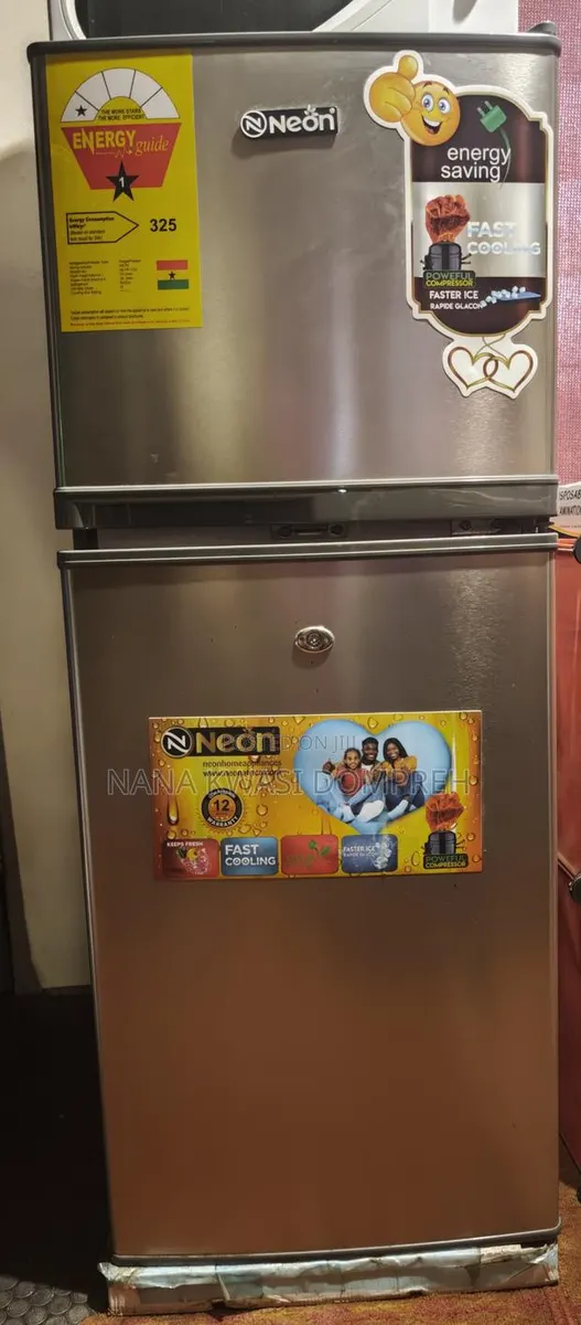 Neon Double-Door Refrigerator With a Total Capacity of 108 Litres. · Photo 1