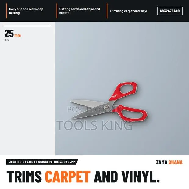 Jobsite Straight Scissors 118X300X25Mm - · Photo 1